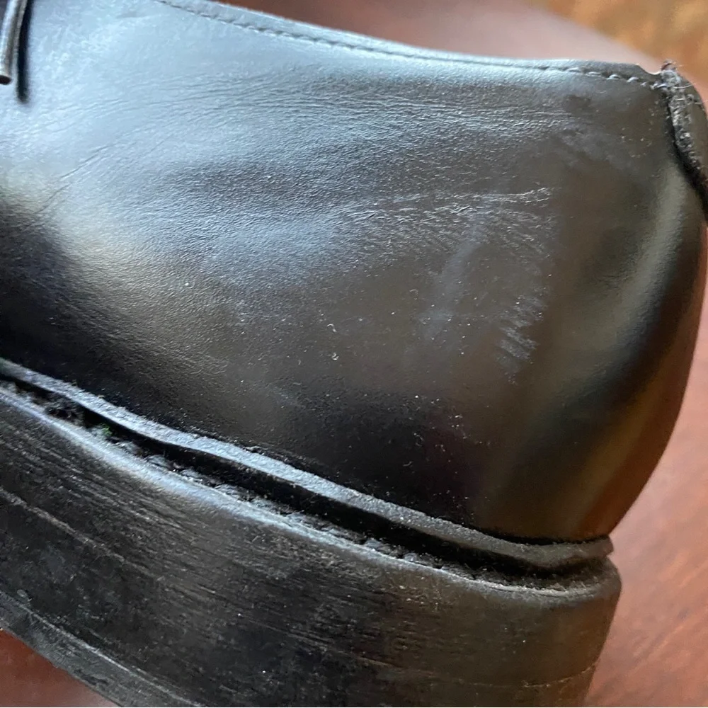 Allen Edmonds Leeds 2.0 Plain-toe Blucher Dress Shoe Black Leather Size 9 B